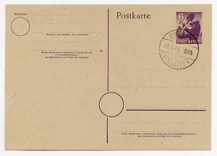 SBZ Allg.A. Ganzsachen Postkarten 