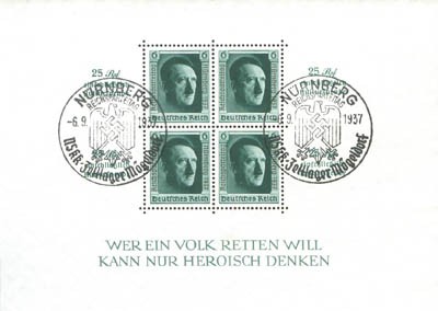 Dt. Reich Bl. 11 MiNr. 650 o Reichsparteitag 1937