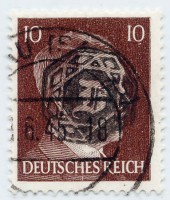 Dt. Lokalausgabe - Löbau MiNr. 9 o (auf DR 826a-rotbraun)