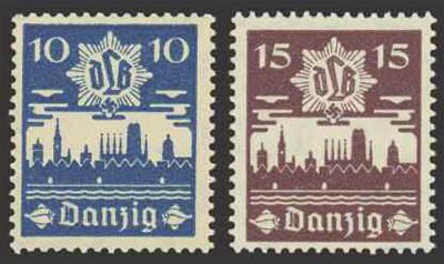 Freie Stadt Danzig MiNr. 267/68 ** Danziger Luftschutz (DLB)