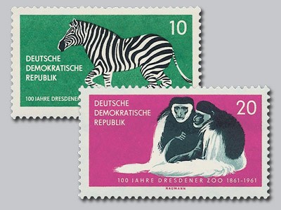 DDR MiNr. 825/26 ** 100 Jahre Dresdener Zoo