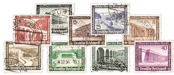 Dt. Reich MiNr. 634/42 o Winterhilfswerk/Moderne Bauten