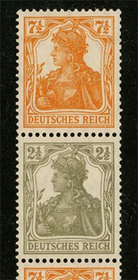 Dt. Reich MiNr. 98/99 b R ** 11er-Streifen Germania (V) (Rolle)