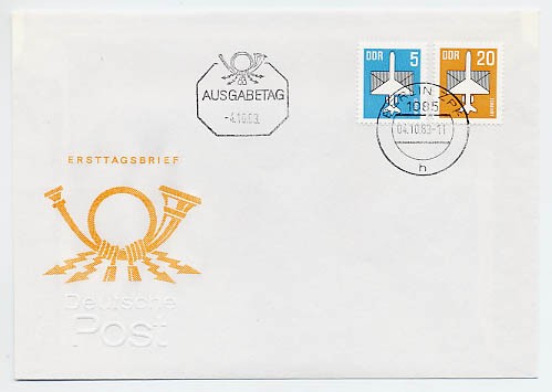 DDR FDC MiNr. 2831/32 Freimarken: Flugpost