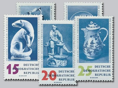DDR MiNr. 774/78 ** 250 Jahre Porzellanmanufaktur Meißen