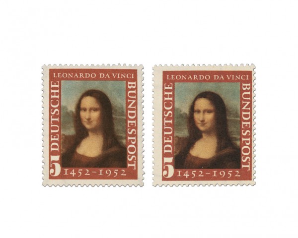 BRD MiNr. 148 I/II ** Type I und II 500. Geb. von Leonardo da Vinci