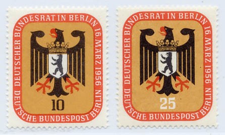 Berlin MiNr. 136/37 ** Bundesrat in Berlin