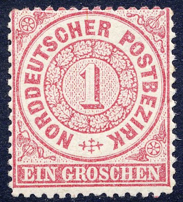 Norddeutscher Postbezirk MiNr. 16 ** 1 Groschen / karminrot