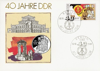 DDR Münzbrief 12 o 40 Jahre DDR