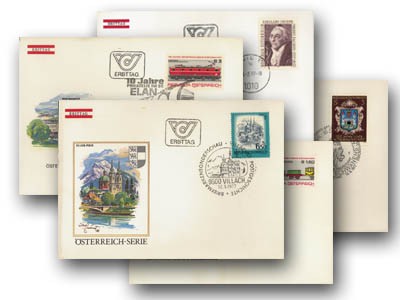 Österreich 50 Ersttagsbriefe