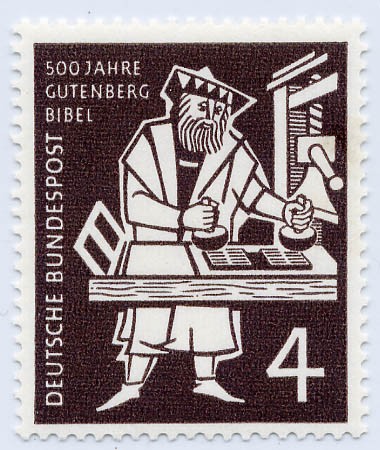 BRD MiNr. 198 ** 500 Jahre Gutenberg-Bibel