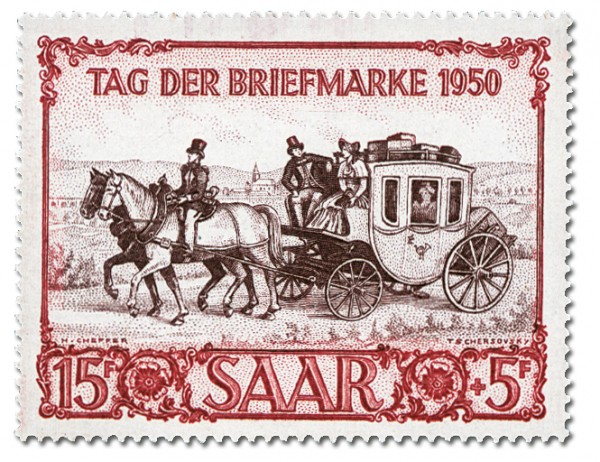 Saarland MiNr. 291 ** Tag der Briefmarke 1950