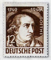 SBZ Allg.A. MiNr. 234/38 ** 200.Geb.J.W.von Goethe