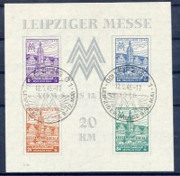 SBZ West-Sa. MiNr. Bl. 5X gestempelt Leipziger Messe 1946