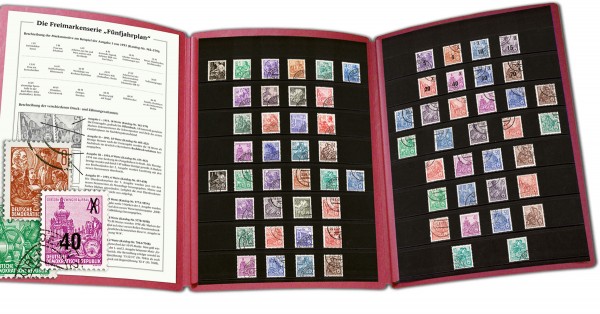 DDR - Philatelie Edition Freimarkenserie "Fünfjahrplan" o Ausgabe I - VII