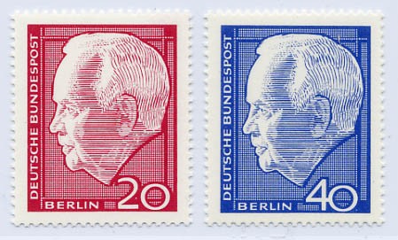 Berlin MiNr. 234/35 ** Bundespräsident Heinrich Lübke