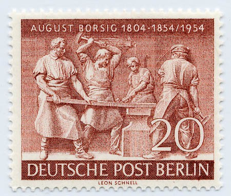 Berlin MiNr. 125 ** 100. Tdstg. von August Borsig