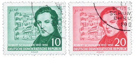 DDR MiNr. 541/42 o Schumann II.