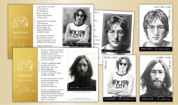 UNO New York, Genf, Wien ** John Lennon "Imagine", 3 Blocks, 3 Werte