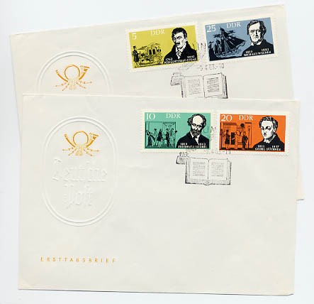 DDR FDC MiNr. 952/55 Berühmte Künstler