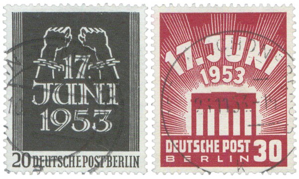 Berlin MiNr. 110/11 o Volksaufstand am 17. JuniI