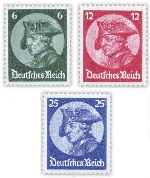 Dt. Reich MiNr. 479/81 ** Friedrich der Große/Reichstagseröffnung