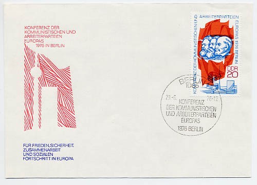 DDR FDC MiNr. 2146 Konferenz d. KP's Europas