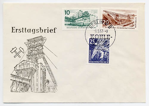 DDR FDC MiNr. 569/71 Kohlenbergbau