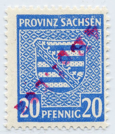 Dt. Lokalausgabe - Wittenberg MiNr. 21 K II ** (kopfstehender Aufdruck)