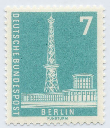 Berlin MiNr. 135 ** Funkturm Freimarken Berliner Stadtbilder I