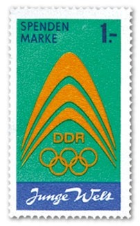 DDR Spendenmarke I ** Junge Welt: Olympiamotiv