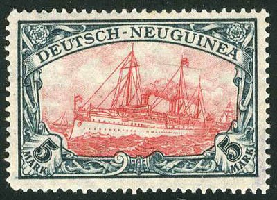 Dt. Kolonien Neuguinea MiNr. 21/23II ** FM: Kaiseryacht - Kriegsdruck