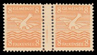 Dt. Lokalausgabe - Falkensee (n.a.) MiNr. WZ 3 ** (waagr. Zw.-steg / 8 Pf./ orange)